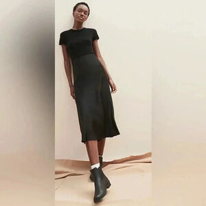 J-Crew Gwenyth Tall Black Slip Skirt Sz Medium NWT